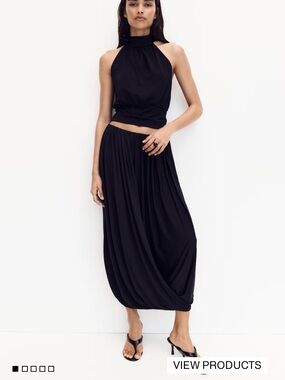 Balloon maxi skirt